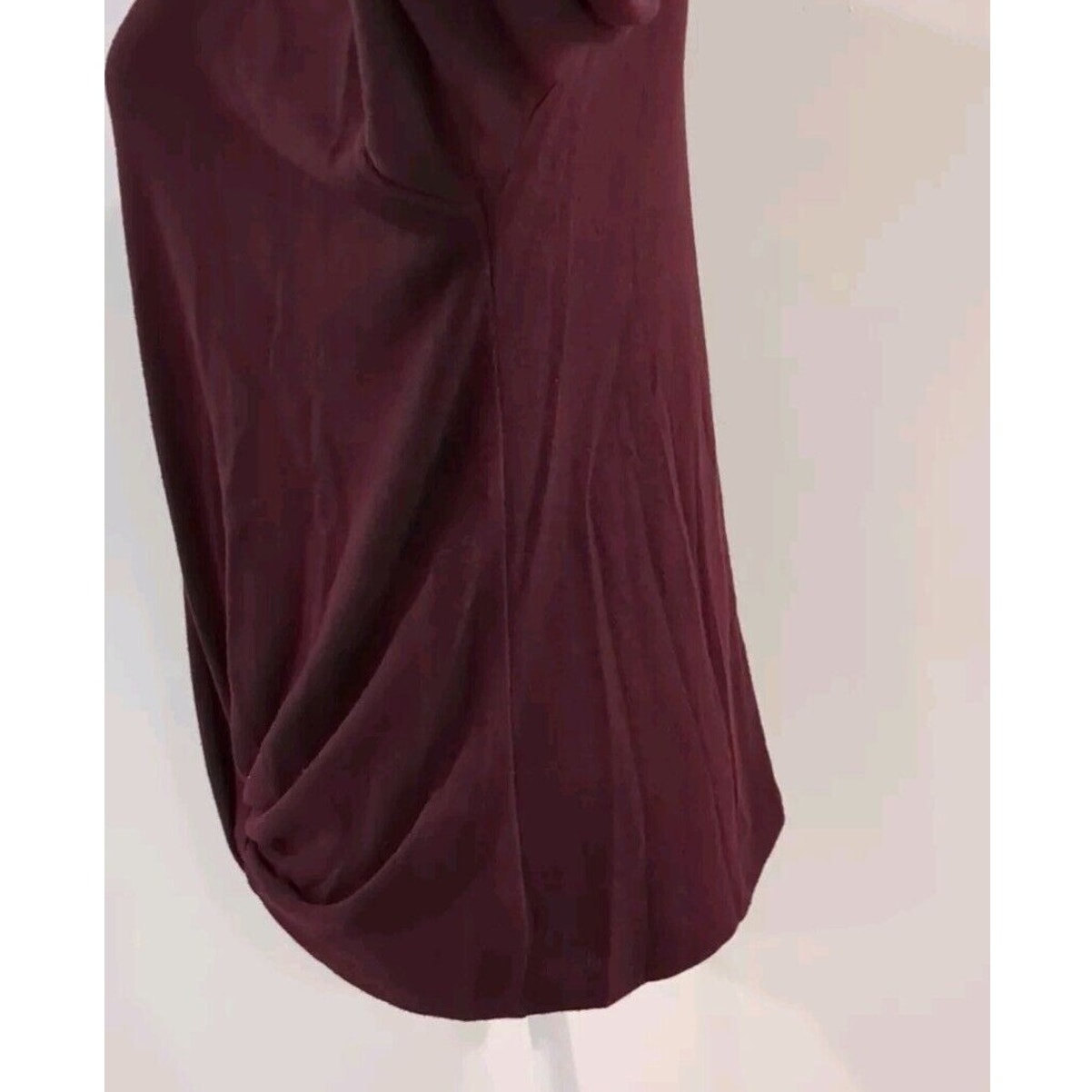 Jennifer Lopez Womens M Plum Twist Front Sweater Lightweight Turtleneck Preppy — image 7 of 8